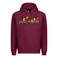 Burgundy melanin butterfly Premium Hoodie - Zillion Design Studio