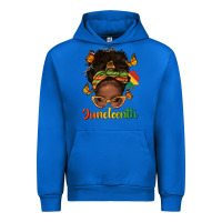 Cobalt afro messy bun juneteenth Urban Hoodie - texasbilliewilder