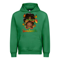 Emerald afro messy bun juneteenth Urban Hoodie - texasbilliewilder
