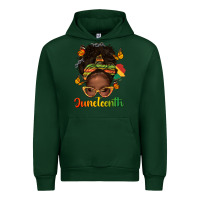 Forest Green afro messy bun juneteenth Urban Hoodie - texasbilliewilder