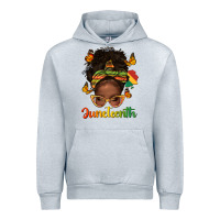 Heather Grey afro messy bun juneteenth Urban Hoodie - texasbilliewilder