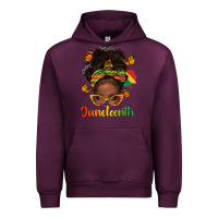 Mauve Wine afro messy bun juneteenth Urban Hoodie - texasbilliewilder