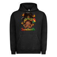 Pigment Black afro messy bun juneteenth Urban Hoodie - texasbilliewilder
