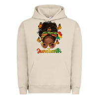 Pigment French Oak afro messy bun juneteenth Urban Hoodie - texasbilliewilder