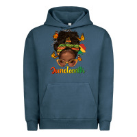 Pigment Midnight Navy afro messy bun juneteenth Urban Hoodie - texasbilliewilder