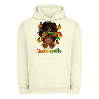 Pigment Pistachio afro messy bun juneteenth Urban Hoodie - texasbilliewilder