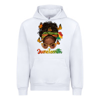 White afro messy bun juneteenth Urban Hoodie - texasbilliewilder
