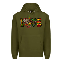 Army Green love africa map Premium Hoodie - Zillion Design Studio