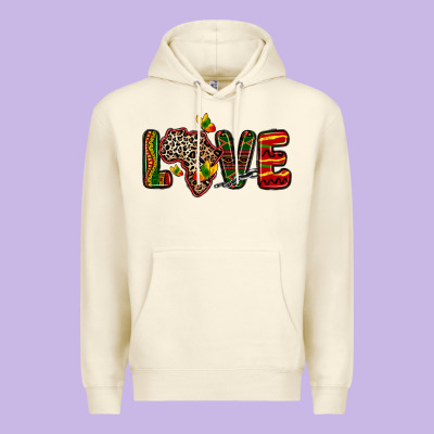Love Africa Map Premium Hoodie Designed By Zillion Design Studio