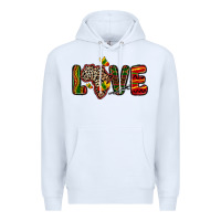 White love africa map Premium Hoodie - Zillion Design Studio