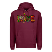 Burgundy love africa map Premium Hoodie - Zillion Design Studio