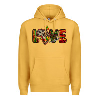 Mustard love africa map Premium Hoodie - Zillion Design Studio