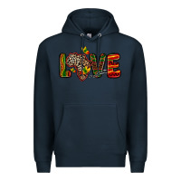 Navy love africa map Premium Hoodie - Zillion Design Studio