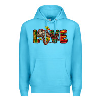 Ocean Blue love africa map Premium Hoodie - Zillion Design Studio