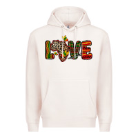 Pale Pink love africa map Premium Hoodie - Zillion Design Studio
