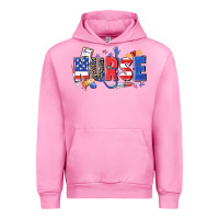 Fuchsia Pink American nurse Urban Hoodie - Zillion Design Studio