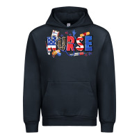 Navy American nurse Urban Hoodie - Zillion Design Studio