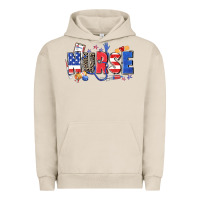 Pigment French Oak American nurse Urban Hoodie - Zillion Design Studio