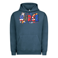 Pigment Midnight Navy American nurse Urban Hoodie - Zillion Design Studio