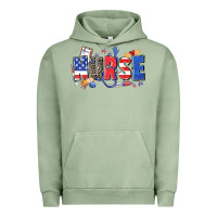 Pigment Oil Green American nurse Urban Hoodie - Zillion Design Studio