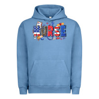 Pigment Pebble Blue American nurse Urban Hoodie - Zillion Design Studio