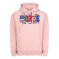 Pigment Salmon American nurse Urban Hoodie - Zillion Design Studio