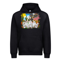 Black Easter Farm With Bunnies Urban Hoodie - RanaPortraitStore
