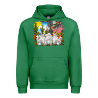 Emerald Easter Farm With Bunnies Urban Hoodie - RanaPortraitStore
