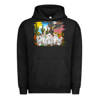 Pigment Black Easter Farm With Bunnies Urban Hoodie - RanaPortraitStore