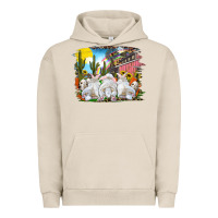 Pigment French Oak Easter Farm With Bunnies Urban Hoodie - RanaPortraitStore