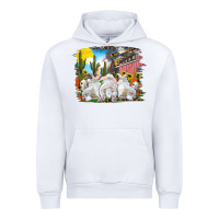 White Easter Farm With Bunnies Urban Hoodie - RanaPortraitStore