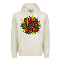 Oatmeal Heather juneteenth leopard sunflower Premium Hoodie - Zillion Design Studio