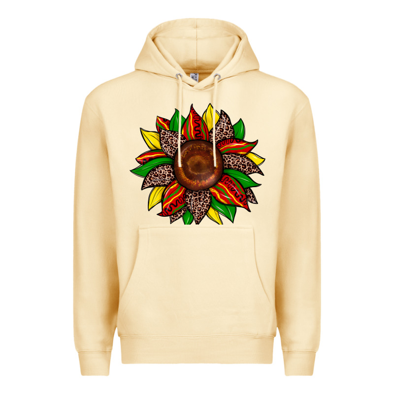 Juneteenth Leopard Sunflower Premium Hoodie by Zillion Design Studio | Teevron