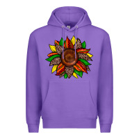 Purple juneteenth leopard sunflower Premium Hoodie - Zillion Design Studio