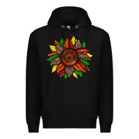 Black juneteenth leopard sunflower Premium Hoodie - Zillion Design Studio