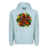 Blue Mist juneteenth leopard sunflower Premium Hoodie - Zillion Design Studio