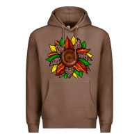 Chestnut juneteenth leopard sunflower Premium Hoodie - Zillion Design Studio