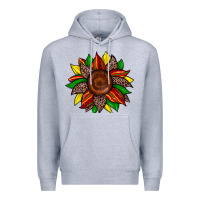 Heather Grey juneteenth leopard sunflower Premium Hoodie - Zillion Design Studio