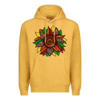Mustard juneteenth leopard sunflower Premium Hoodie - Zillion Design Studio