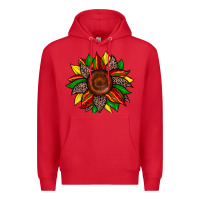 Red juneteenth leopard sunflower Premium Hoodie - Zillion Design Studio