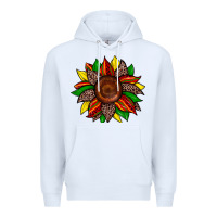 White juneteenth leopard sunflower Premium Hoodie - Zillion Design Studio
