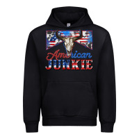 Black American junkie Urban Hoodie - Zillion Design Studio