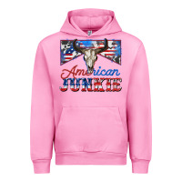 Fuchsia Pink American junkie Urban Hoodie - Zillion Design Studio