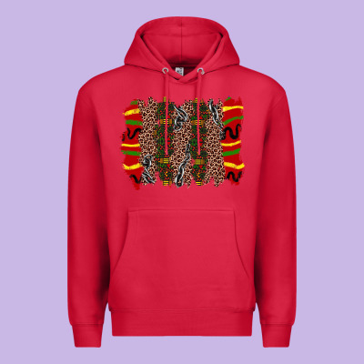 Juneteenth Brushstroke Premium Hoodie Designed By Zillion Design Studio