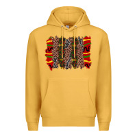 Mustard juneteenth brushstroke Premium Hoodie - Zillion Design Studio