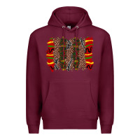 Burgundy juneteenth brushstroke Premium Hoodie - Zillion Design Studio