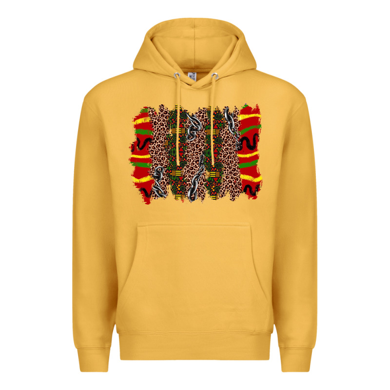 Juneteenth Brushstroke Premium Hoodie by Zillion Design Studio | Teevron