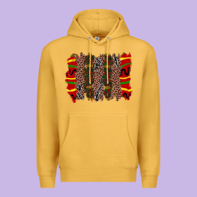 Juneteenth Brushstroke Premium Hoodie Designed By Zillion Design Studio
