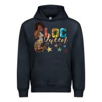 Navy afro woman loc queen Urban Hoodie - texasbilliewilder