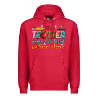 Cardinal this teacher wears her heart on her sleeve Premium Hoodie - texasbilliewilder